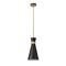 Z-Lite Soriano 1 Light Pendant, Matte Black & Heritage Brass 728P8-MB-HBR - alternate 3